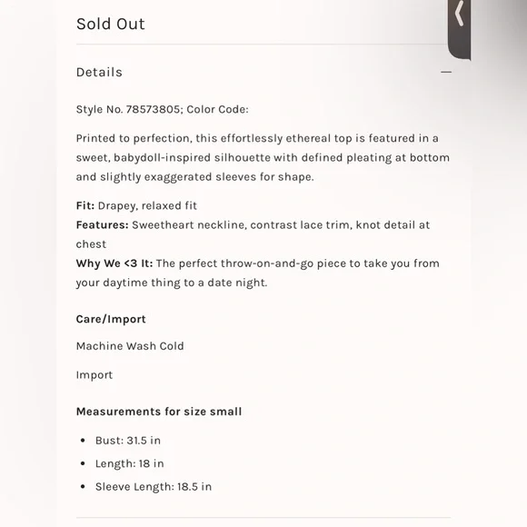 Free People Brittnee Printed Top in the color Tropical Nu. NWT size S. - Picture 5 of 5